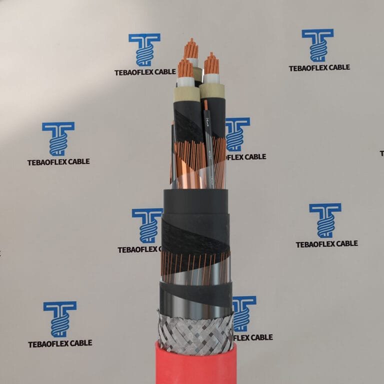 (N)3GHSSYCY steel wire armoured mining cable 3.6/6kV by TEBAOFLEX for underground and tunnel applications
