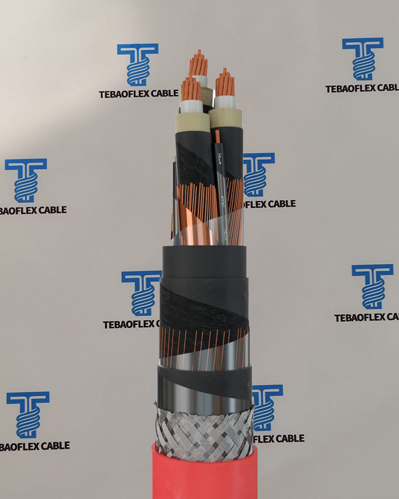 (N)3GHSSYCY steel wire armoured mining cable 3.6/6kV by TEBAOFLEX for underground and tunnel applications