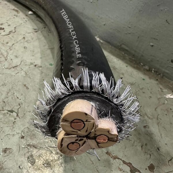 BS 6883 EPR SW4 GSWB PUR 25mm23C 6.6kV-2 TEBAOFLEX BS 6883 25mm²/3C 6.6kV Armoured Offshore Submersible Cable