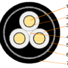 BS 6883 EPR SW4 GSWB PUR 25mm23C 6.6kV-4 TEBAOFLEX BS 6883 25mm²/3C 6.6kV Armoured Offshore Submersible Cable