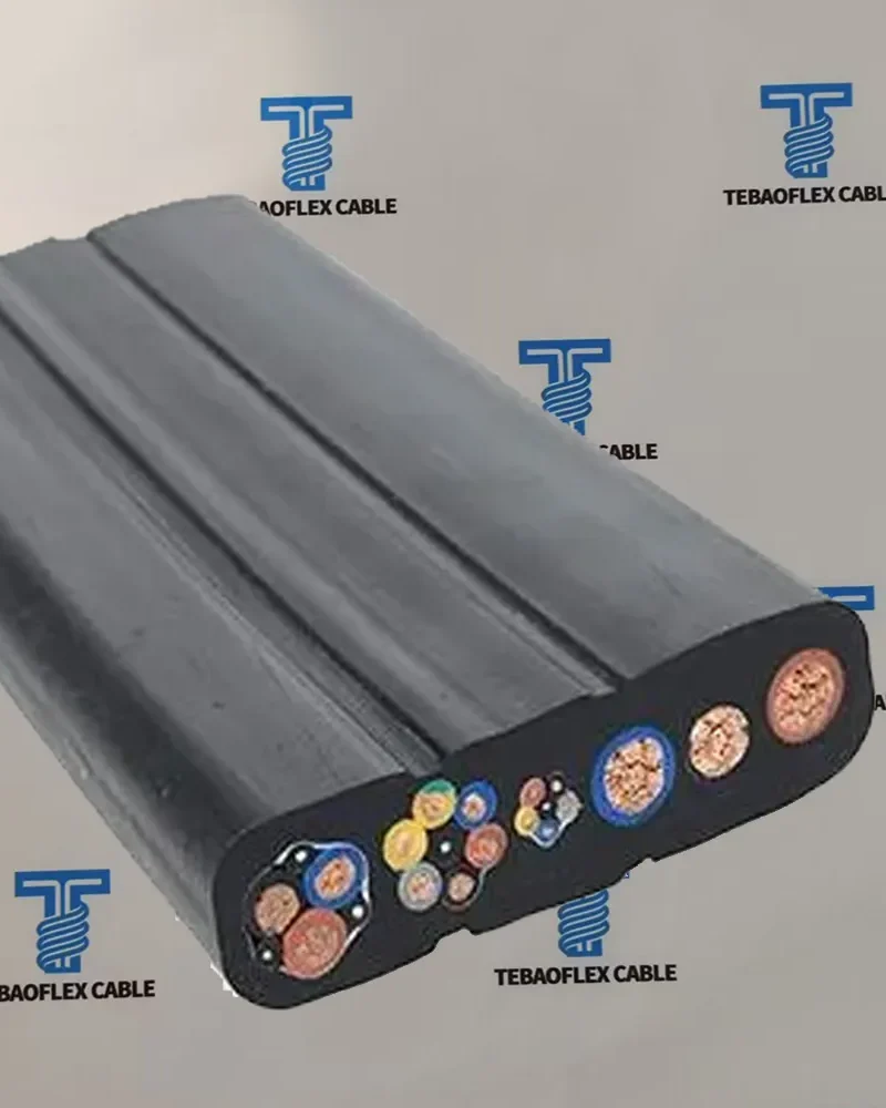 TEBAOFLEX KYFLCY flat EMC festoon PVC cable for crane and hoist systems