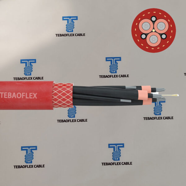 mv-reeling-cable-non-fo-open-pit-mining-excavator TEBAOFLEX MV Reeling Cable Non FO -Red powering excavator in open-pit mine