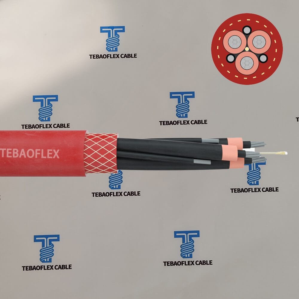 Medium voltage reeling cable powering excavator in open-pit mine showing (N)TMCGCW11Y equivalent cable installation