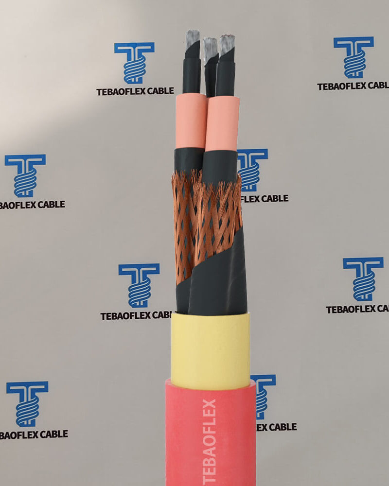 (N)TSCGEWÖU MT standard medium voltage reeling cable with red 5GM3 sheath by TEBAOFLEX