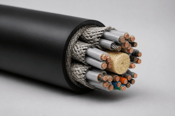 3gsltoe-spreader-cable-hero 3GSLTOE spreader cable cross-section with flexible copper conductors, braid screens and central support element