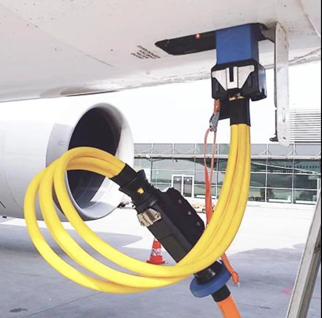 400 Hz aircraft ground power cable and connector for GPU service