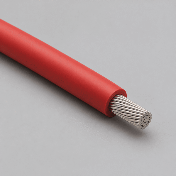TEBAOFLEX 5kV 200°C high temperature silicone cable with red insulation and tinned copper conductor