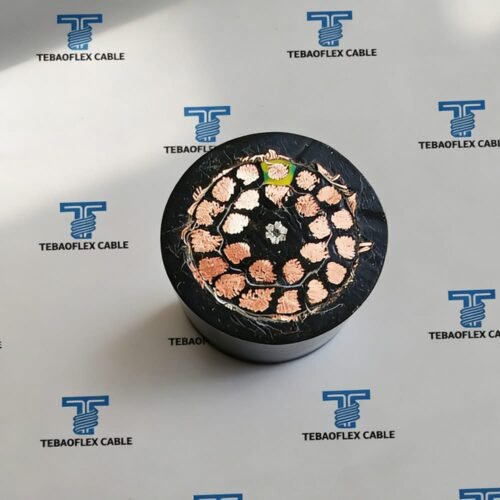 600V 2PNCT-H-U RTG Reeling Cable Cross-Section | TEBAOFLEX TEBAOFLEX 600V 2PNCT-H-U RTG reeling cable cross-section with 30 × 3.5 mm² copper conductors