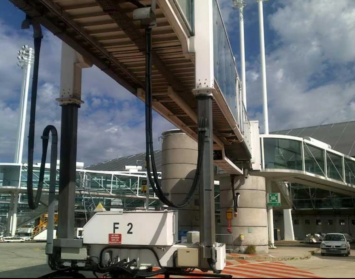 Cable route near terminal infrastructure illustrating route and protection planning