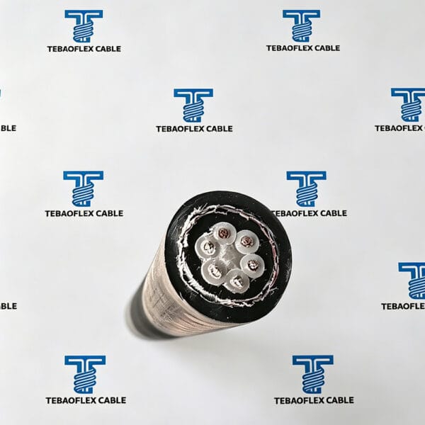 BFOU 0.6/1kV Fire Resistant Power Cable TEBAOFLEX TEBAOFLEX BFOU 0.6/1kV fire resistant marine power cable with tinned copper braid screen and black SHF2 mud resistant sheath