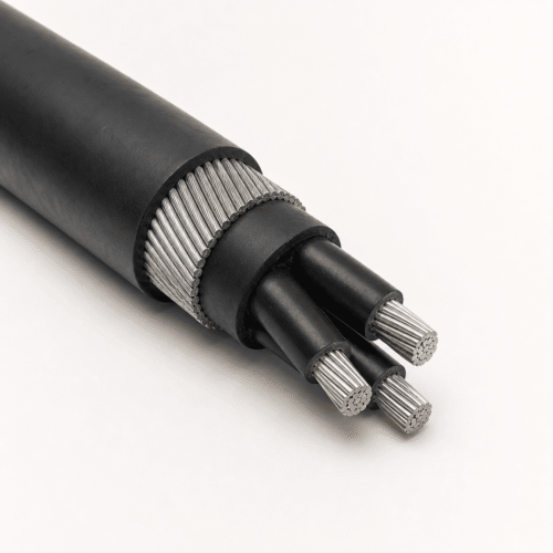 BS6883 6.6kV Armoured Offshore Submersible Cable BS6883 6.6kV three-core armoured offshore submersible cable with black PUR sheath and galvanized steel wire braid