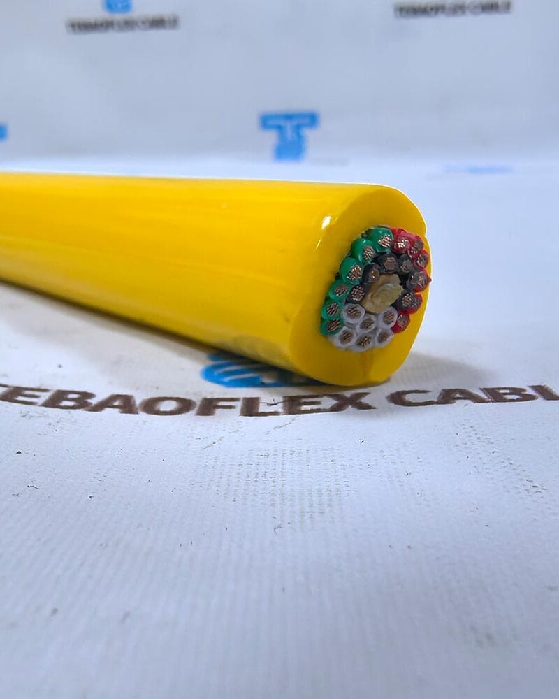 Buoyant Tether Cable Multicore Cross-Section Buoyant tether cable cross-section showing multicore power and signal conductors