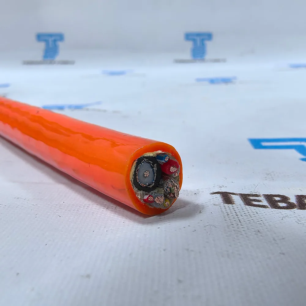 TEBAOFLEX composite umbilical cable cross-section with hybrid power and signal cores