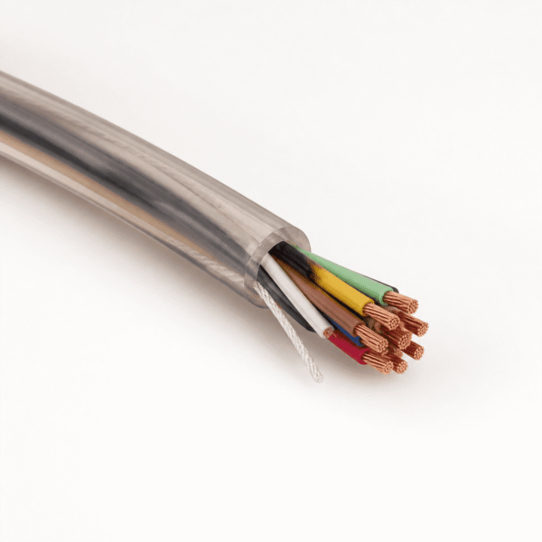 Extra Flexible PVC Reeling Cable 0.6/1 kV Extra flexible PVC reeling cable with transparent sheath, multicolored cores and copper conductors
