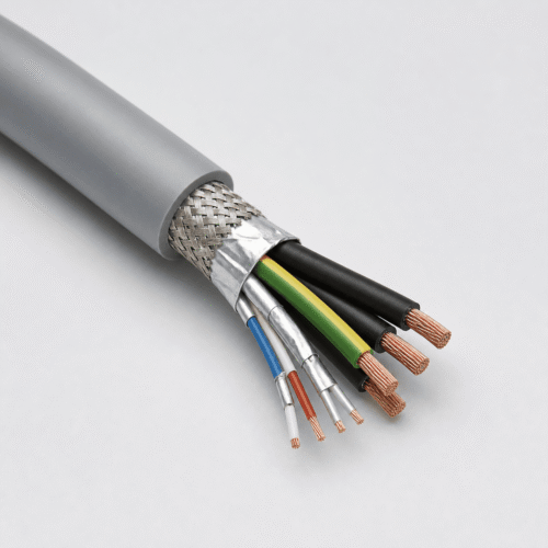 FD 70750 P Shielded Servo VFD Cable FD 70750 P shielded servo VFD cable with power and control cores for drive systems