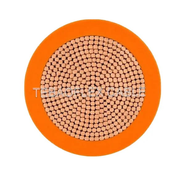 FHL2G silicone cable with fine flexible stranded copper conductor and orange sheath