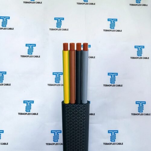H07VVH6-F PVC Flat Control Cable - Black Sheath H07VVH6-F PVC flat control cable with parallel cores and black outer sheath