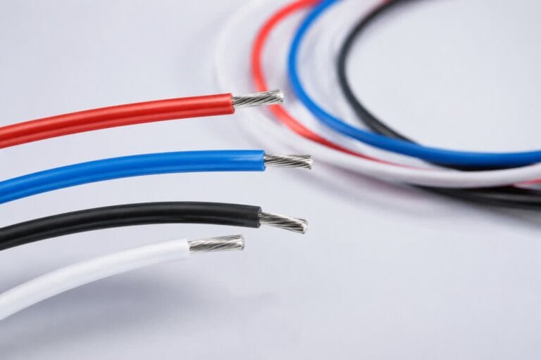 Single ETFE FEP PFA silicone high-temp wire with colored insulation used for industrial wiring