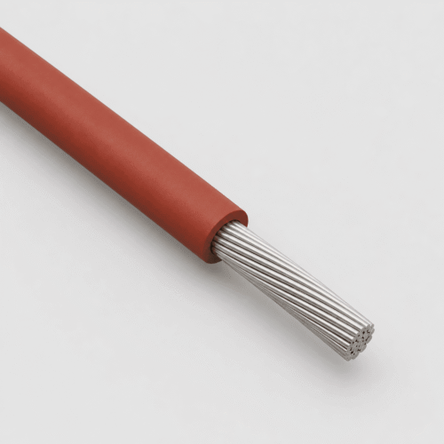 HZLBi High-Voltage Silicone Ignition Cable HZLBi high-voltage silicone ignition cable with tinned copper strands and reddish-brown silicone insulation
