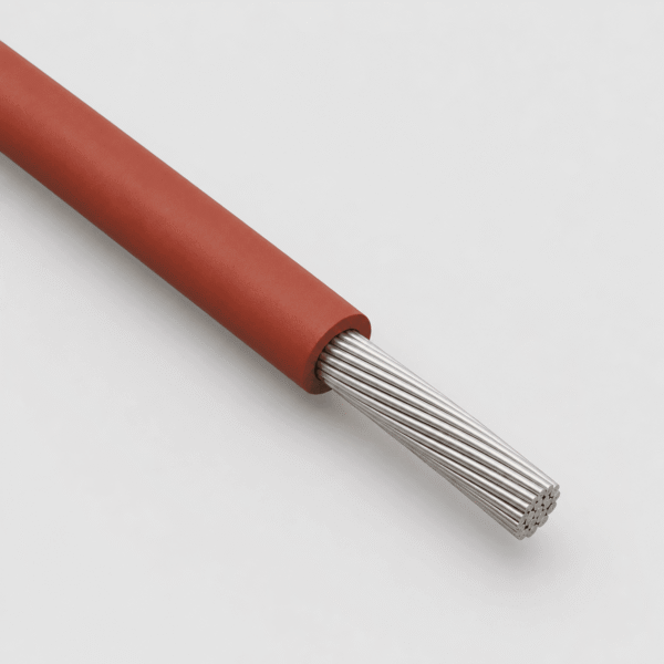 HZLBi High-Voltage Silicone Ignition Cable HZLBi high-voltage silicone ignition cable with tinned copper strands and reddish-brown silicone insulation