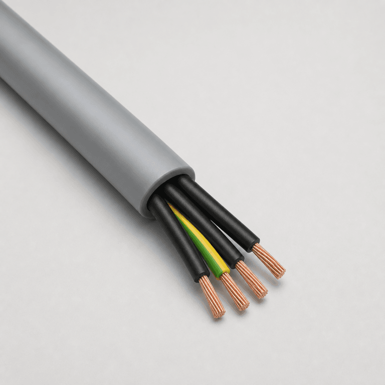 JZ-45440 P PVC-PUR control cable with grey PUR sheath and flexible copper conductors