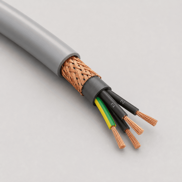 JZ-50440 CP Shielded PVC-PUR Control Cable JZ-50440 CP shielded PVC-PUR control cable with copper braid and grey PUR sheath