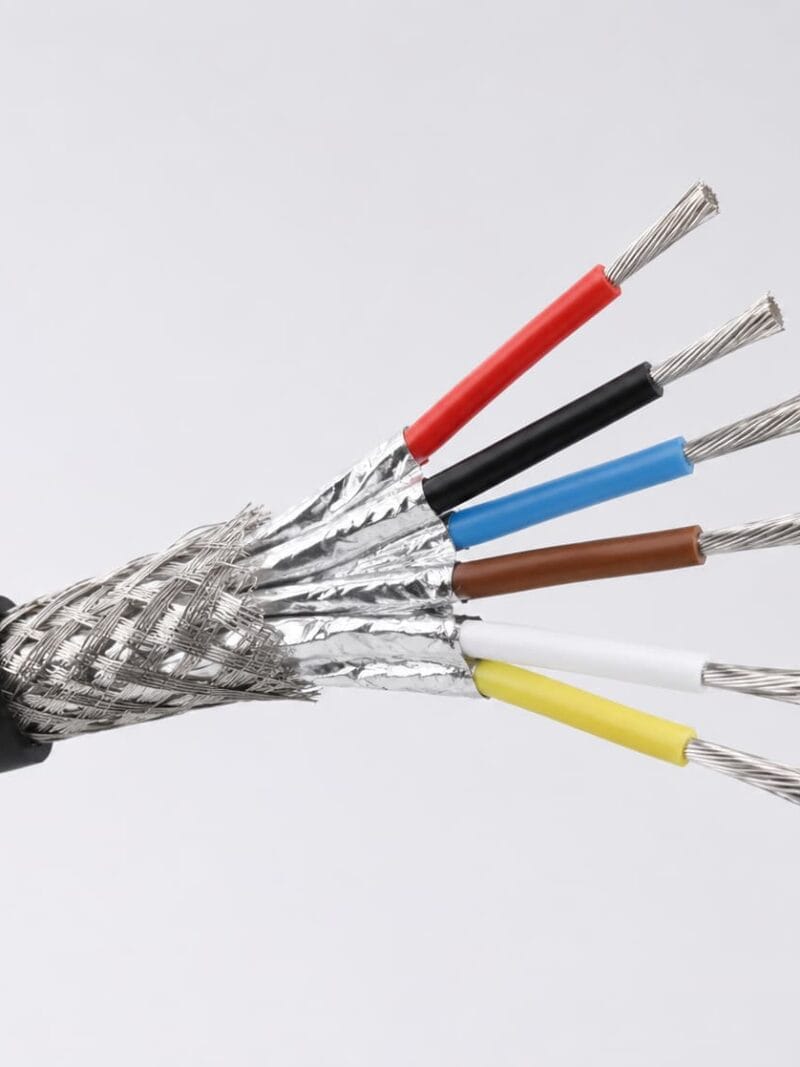 Multi-Core Shielded High Temp Wire Multi-core shielded high temp wire with tinned copper braid and colored conductors