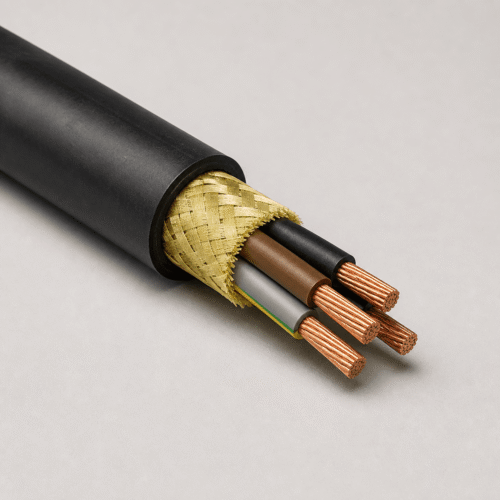 (N)GRDGOEU round festoon cable for cranes and conveyors (N)GRDGOEU round festoon cable with EPR insulation, Kevlar reinforcement and black PCP rubber sheath