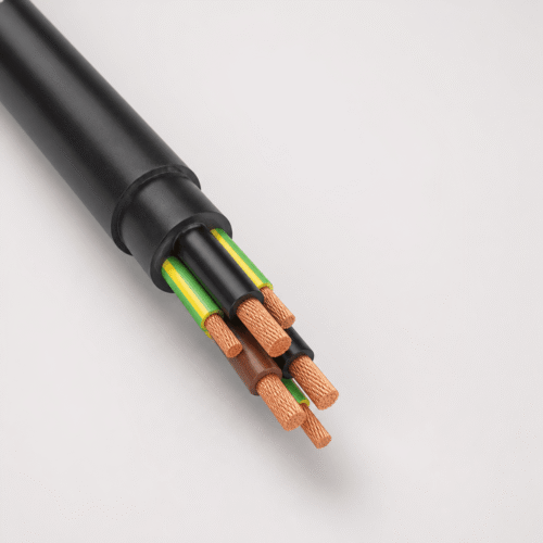 (N)GRDGÖU 0.6/1kV Rubber Festoon Cable (N)GRDGÖU 0.6/1kV black rubber festoon cable with flexible copper conductors for crane and trolley systems
