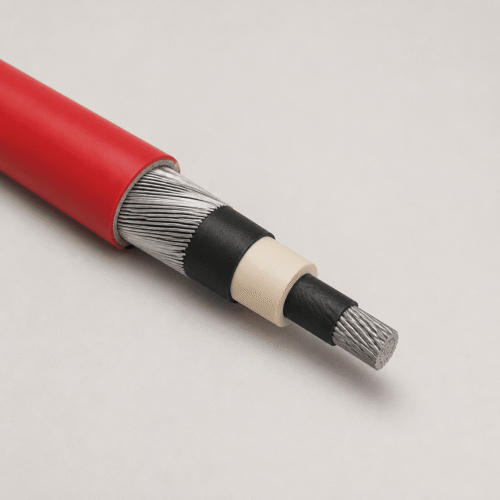 (N)TMCGCW11Y UL PUR Mining Cable (N)TMCGCW11Y UL PUR single-core screened mining cable with red sheath and tinned copper conductor