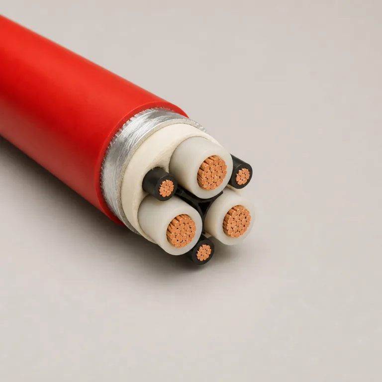 (N)TSCGEWOEU EMV FC medium-voltage VFD reeling cable with EMC screen and exposed copper conductors