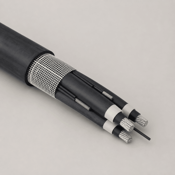(N)TSCGEWOEU-TR MV Trailing Mining Cable (N)TSCGEWOEU-TR heavy-duty medium-voltage trailing mining cable with black reinforced sheath
