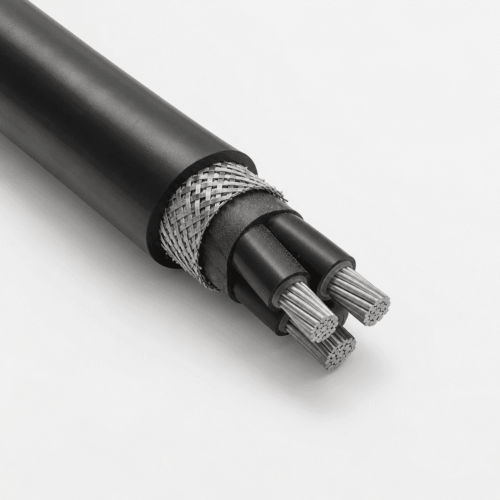 RFOU 0.6/1kV offshore marine power cable with tinned copper braid RFOU 0.6/1kV offshore marine power cable with black SHF2 EVA sheath and tinned copper braid screen