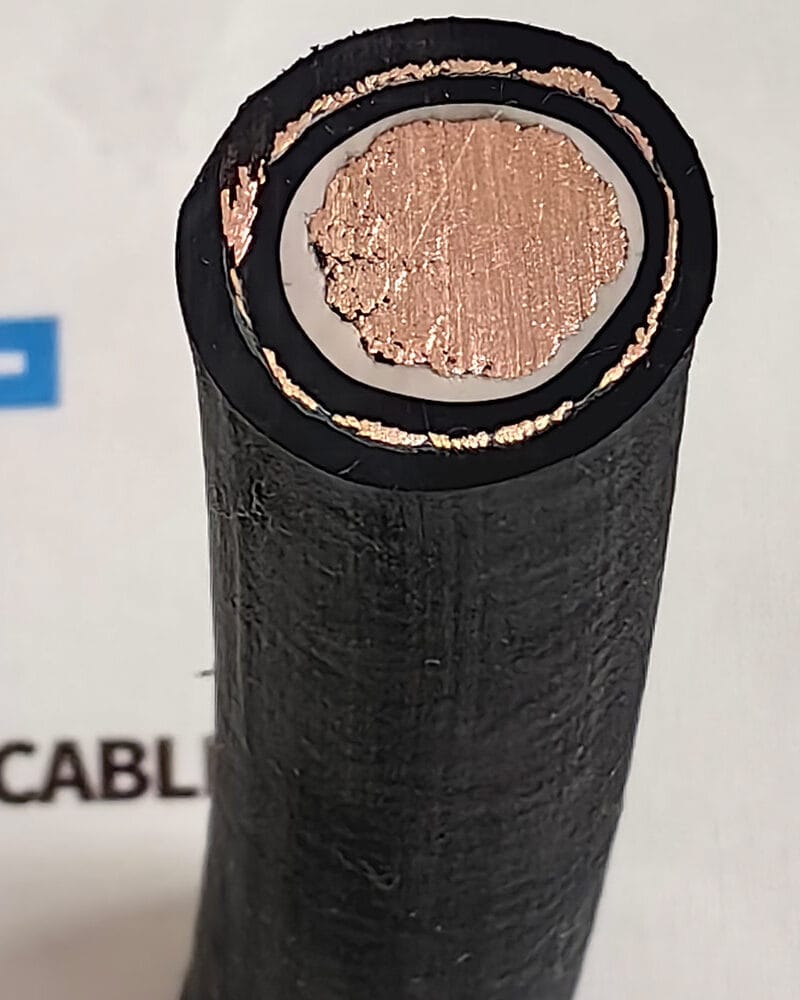 RFOU 0.6/1kV Offshore Power Cable Cross Section TEBAOFLEX TEBAOFLEX RFOU 0.6/1kV offshore power cable cross section with tinned copper conductor braid and black SHF2 mud resistant sheath