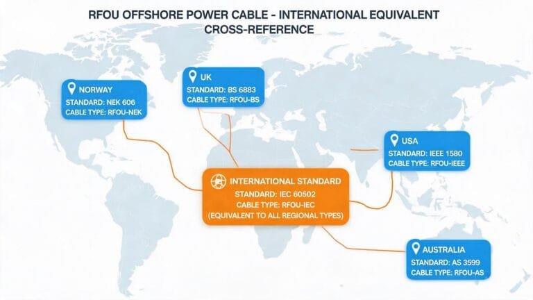 RFOU cable international equivalent and cross-reference guide for NEK IEC BS IEEE offshore cable standards