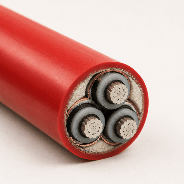 RG7H1OR EPR Medium Voltage Power Cable TEBAOFLEX TEBAOFLEX RG7H1OR three-core EPR insulated medium voltage power cable with red PVC sheath and copper tape screen