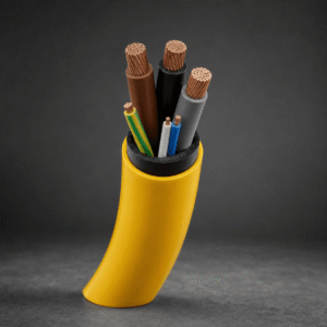 ROCKFLEX-PUR 0.6/1kV mining and tunneling cable with yellow polyurethane outer sheath