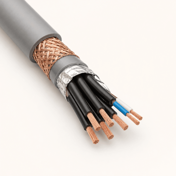Servo 60700 CY Shielded PVC Servo Cable Servo 60700 CY shielded composite PVC servo cable with copper braid for frequency converter motor systems