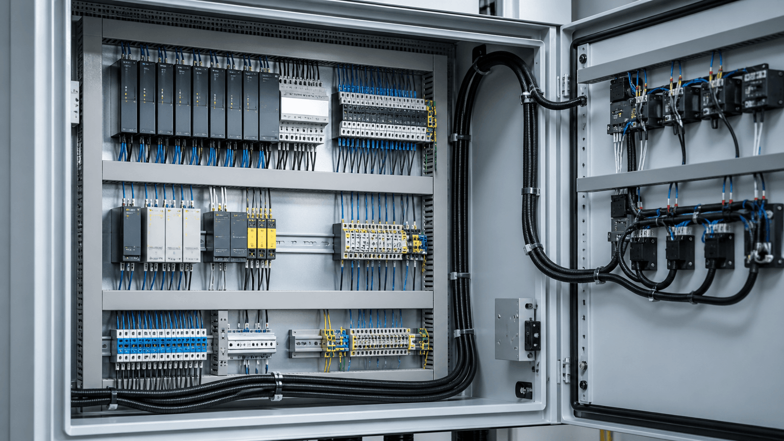 Shielded control cable cutaway for industrial automation