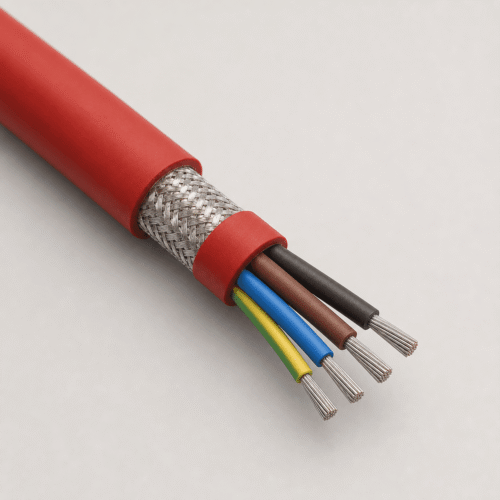 SiHFC 180°C Screened Silicone Cable SiHFC 180°C screened silicone cable with tinned copper braid for high-temperature electrical connections