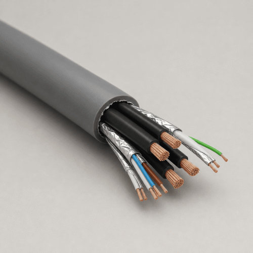 SL 800 composite PUR servo connection cable with power and shielded signal pairs