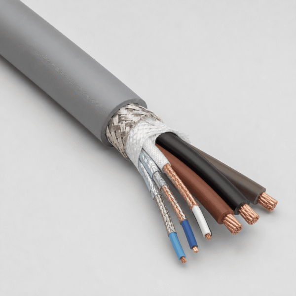 SL 801 C screened composite PUR servo cable with copper braid for automation