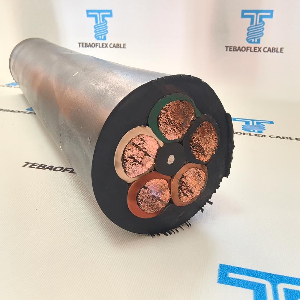 TEBAOFLEX heavy-duty magnet crane cable cross-section, representative construction