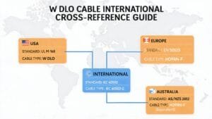 Type W DLO cable international equivalent and cross-reference guide for UL IEC AS NZS and EN heavy-duty portable cable standards