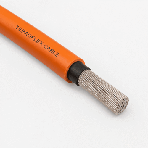 0361TQ BS 638 orange welding cable with tinned copper conductor and HOFR sheath
