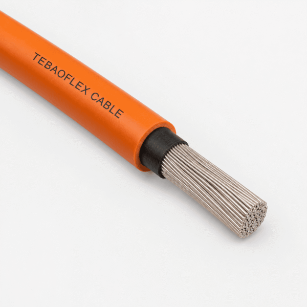 0361TQ BS 638 orange welding cable with tinned copper conductor and HOFR sheath
