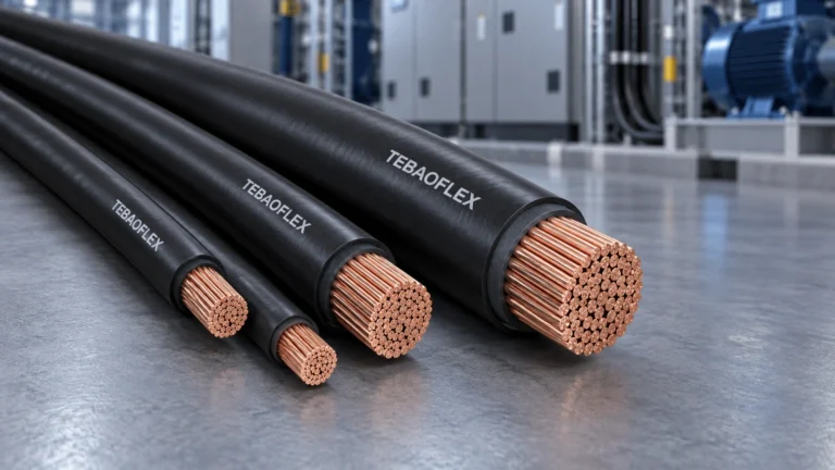 Amps to cable size selection for industrial flexible power cables