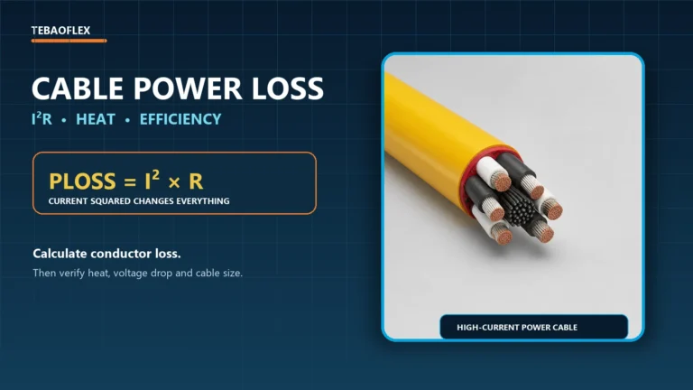 Cable power loss and I²R heating in industrial copper power cables