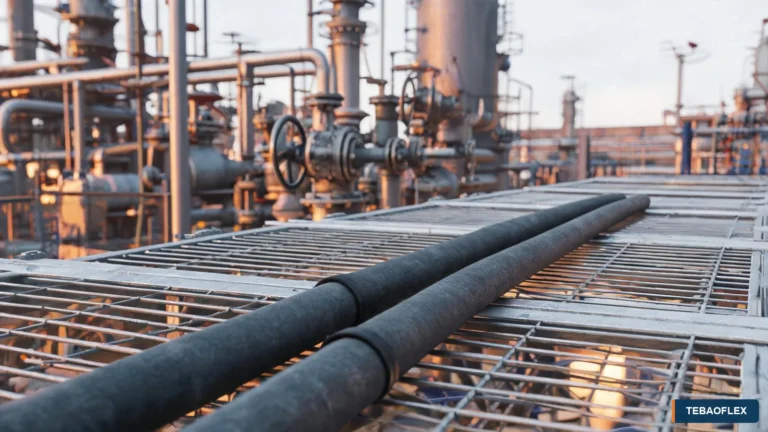 Gas resistant industrial cables installed across an oil and gas processing facility