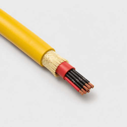 GP 270V DC Multi-Core PUR Aircraft Ground Power Cable GP 270V DC multi-core PUR aircraft ground power cable with yellow outer sheath and flexible power cores